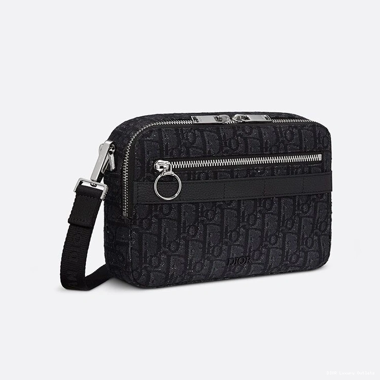 Cheap Messenger Dior Oblique Safari Motif Black Canvas 0814 Luxury